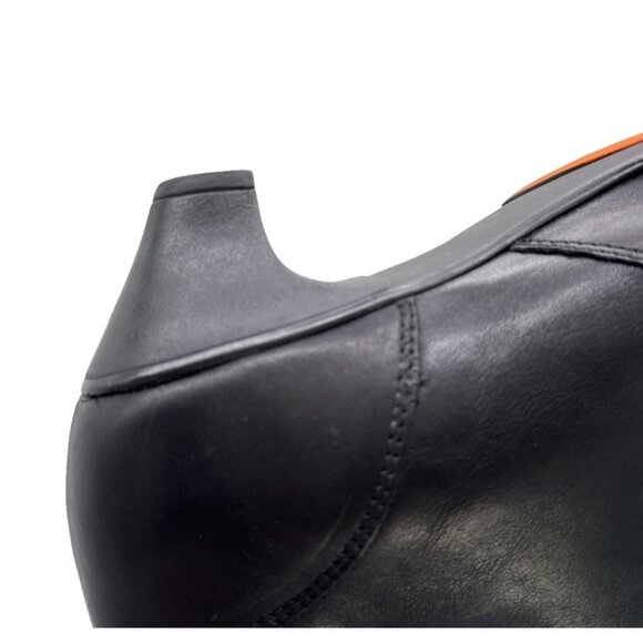 YOU by crocs black ankle boot leather size 7.5 italian made kitten heel Witch - Picture 13 of 16